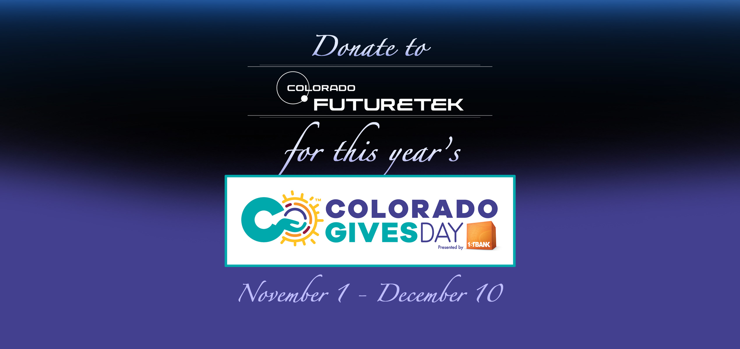 Help Us Raise $15,000 for Colorado Gives Day!